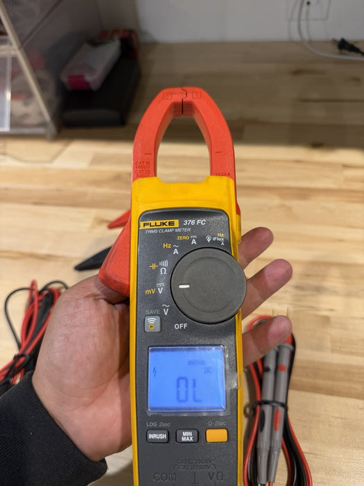 FLUKE 376FC WIRELESS TRUE RMS AC/DC CLAMP METER W/LEADS - SHIPS FAST