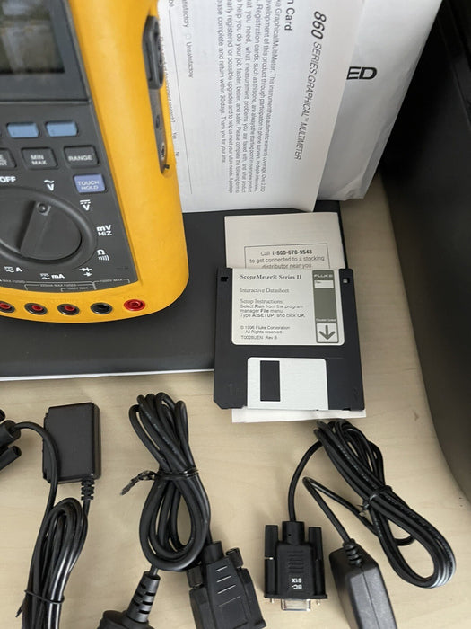 FLUKE 863 GRAPHICAL MULTIMETER ACCESSORIES MANUALS BOX
