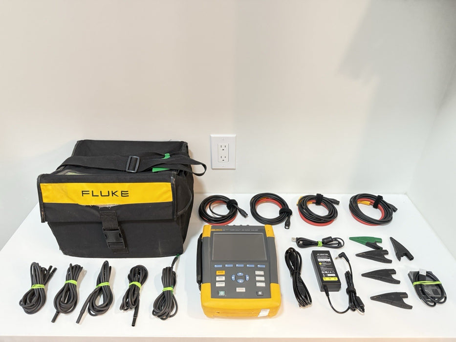 FLUKE 435 II POWER QUALITY & ENERGY ANALYZER WITH ACCESSORIES CALIBRATED 2025