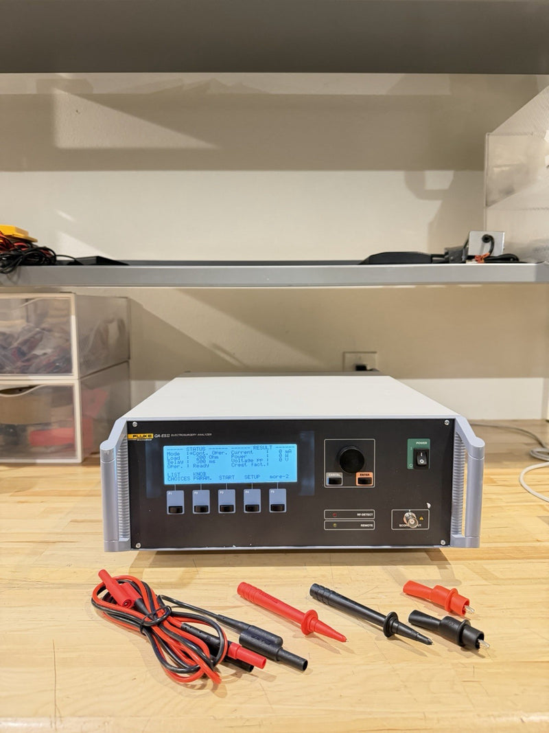 FLUKE QA-ES II ELECTROSURGERY ANALYZER W/ LEADS & CLIPS (TESTED) FREE SHIPPING
