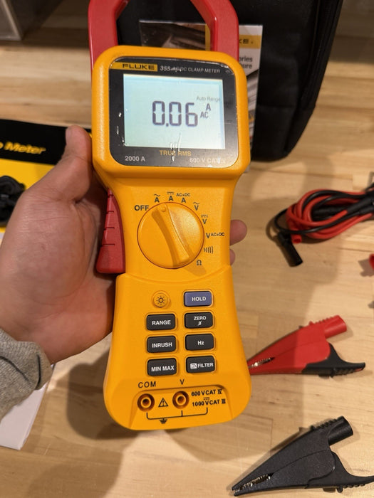 FLUKE 355 AC/DC CLAMP METER 2000A TESTED NEW CALIBRATED 2024
