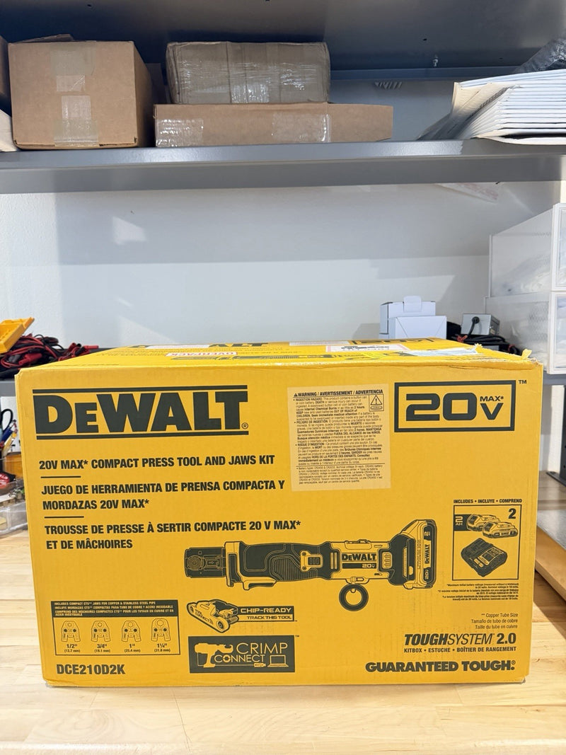 DEWALT (DCE210D2K) 20V MAX COMPACT PREST TOOL & JAW KIT