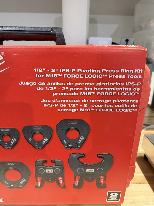 MILWAUKEE 49-16-2697X  1/2”-2” IPS-P PIVOTING PRESS RING KIT -NEW FACTORY SEALED