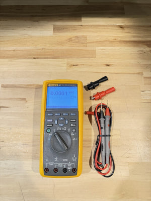 FLUKE 287 TRUE RMS ELECTRONIC LOGGING DIGITAL MULTIMETER WITH LEADS & CLIPS