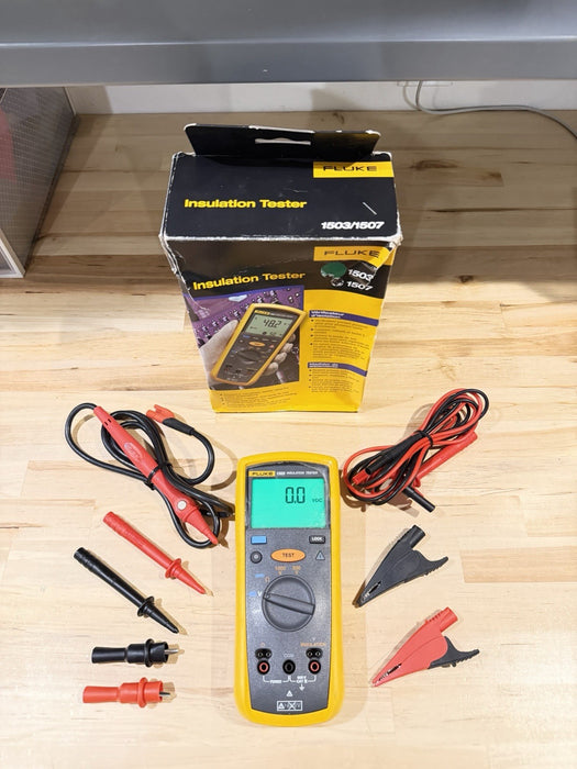 FLUKE 1503 INSULATION TESTER (NEW FACTORY SEALED) W ACCESSORIES - NEW
