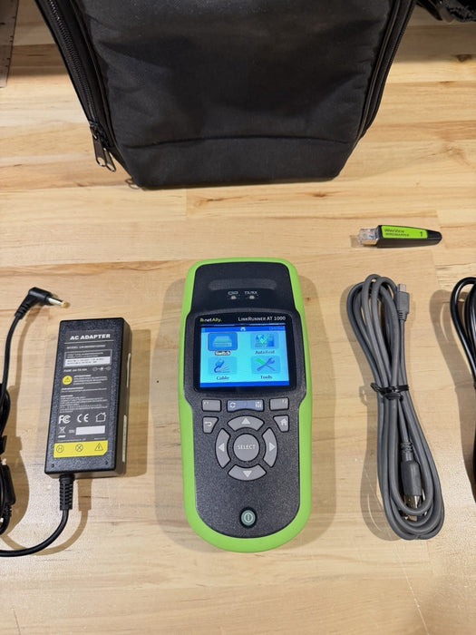 NETALLY LINKRUNNER AT 1000 TESTER WITH ACCESSORIES TESTED