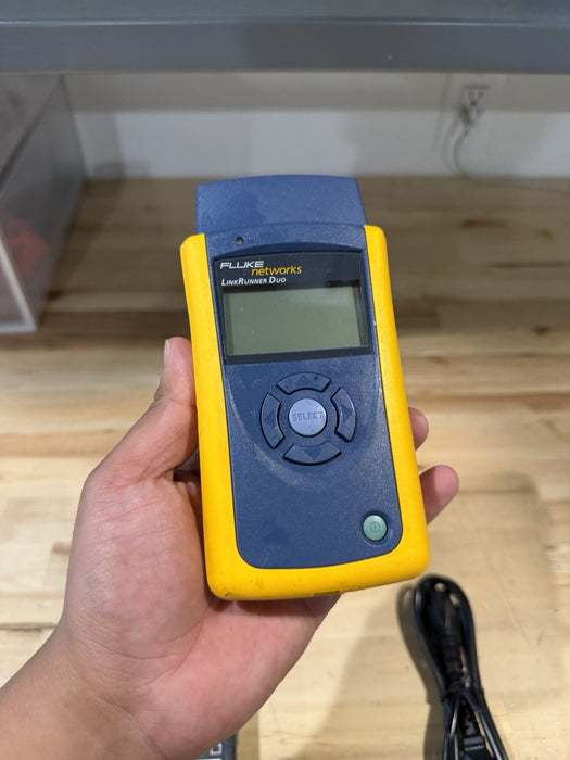 FLUKE NETWORKS LINKRUNNER DUO TESTER WITH CHARGER TESTED
