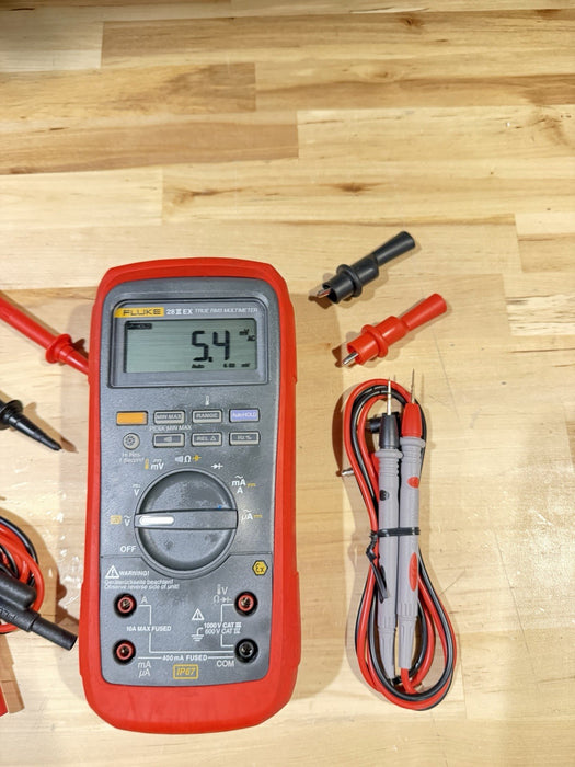FLUKE 28 II EX TRUE RMS MULTIMETER WITH LEADS & CLIPS