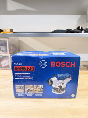 BOSCH GOL 32 AUTOMATIC OPTICAL LEVEL 400FT/120M 32X (NEW SEALED)