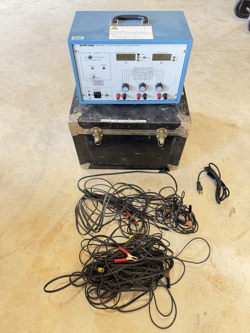 MULTI-AMP 830280 MEGGER TRANSFORMER OHMM 5A WINDING RESISTANCE TESTER