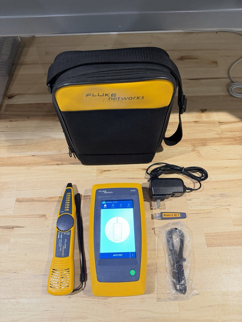 FLUKE NETWORKS LIQ-100 LINKIQ KIT CABLE & NETWORK TESTER W ACCESSORIES