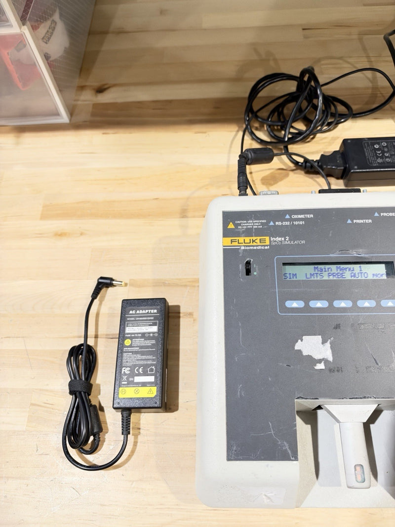 FLUKE INDEX 2 SPO2 SIMULATOR W/ ACCESSORIES (TESTED) SHIPS FREE