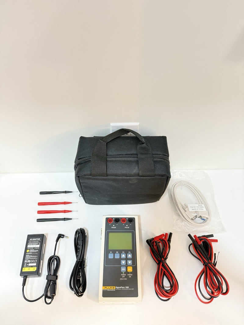 FLUKE BIOMEDICAL SIGMAPACE 1000 EXTERMAL ANALZYER WITH CASE & ACCESSORIES TESTED