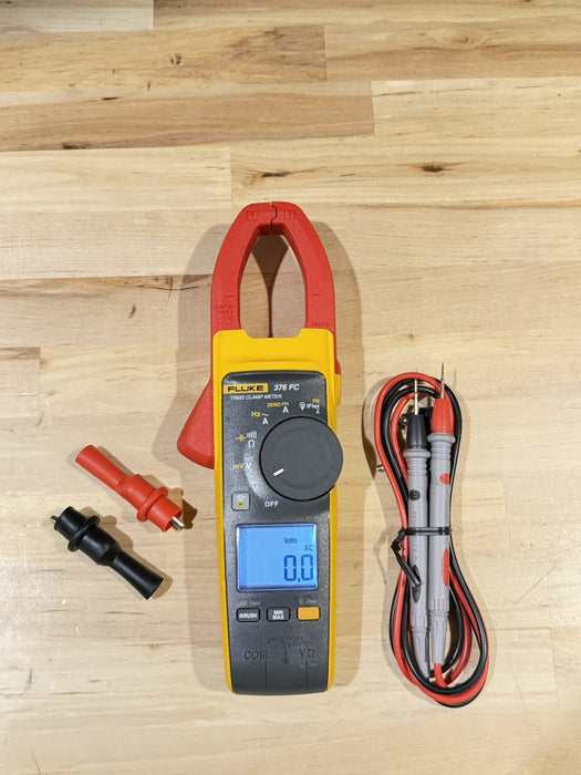FLUKE 376FC WIRELESS TRUE RMS AC/DC CLAMP METER W/LEADS - SHIPS FAST