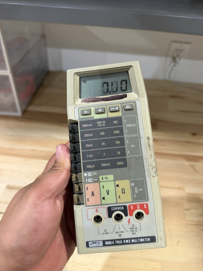 FLUKE 8060A TRUE RMS MULTIMETER FOR PARTS