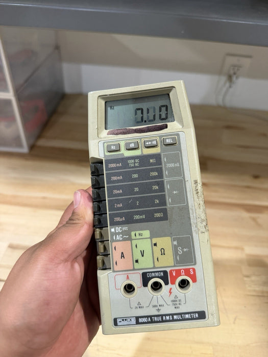 FLUKE 8060A TRUE RMS MULTIMETER FOR PARTS