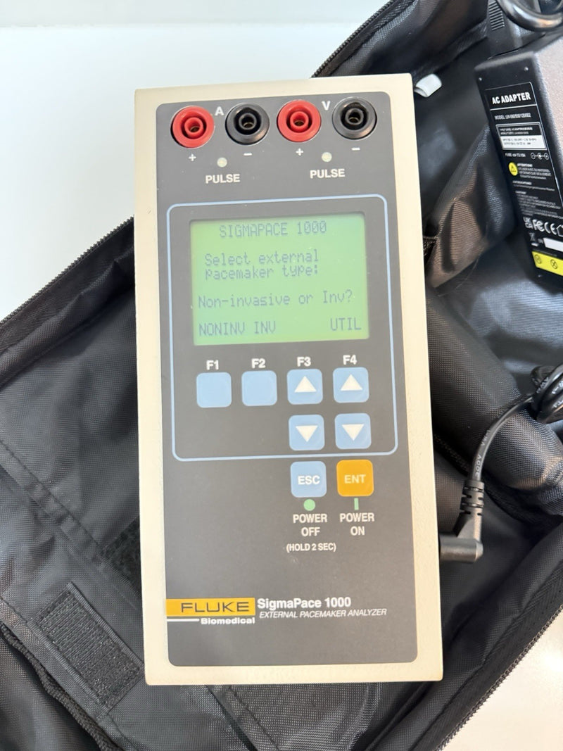 FLUKE BIOMEDICAL SIGMAPACE 1000 EXTERMAL ANALZYER WITH CASE & ACCESSORIES TESTED