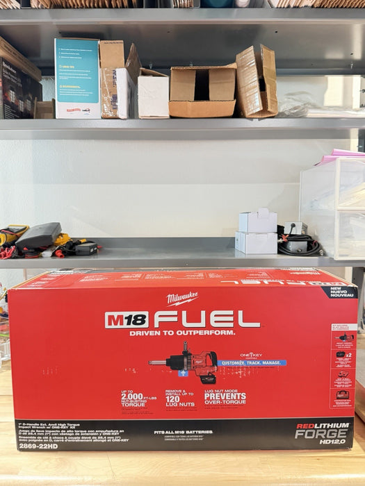 MILWAUKEE 2869-22HD M18 1" EXTENDED ANVIL CORDLESS IMPACT WRENCH KIT -NEW SEALED