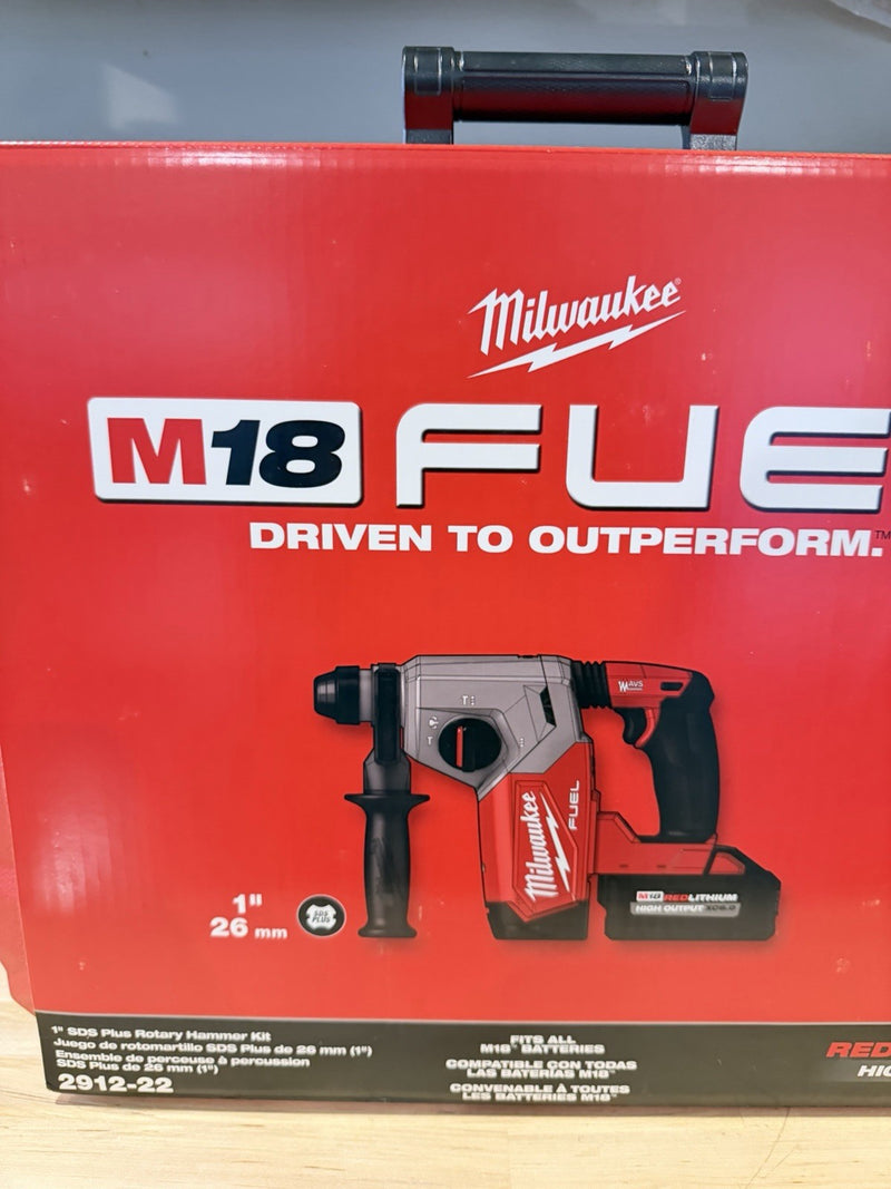 MILWAUKEE 2912-22 M18 FUEL 18V 1" SDS PLUS ROTARY HAMMER KIT