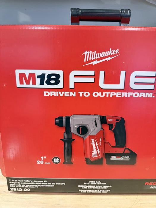 MILWAUKEE 2912-22 M18 FUEL 18V 1" SDS PLUS ROTARY HAMMER KIT
