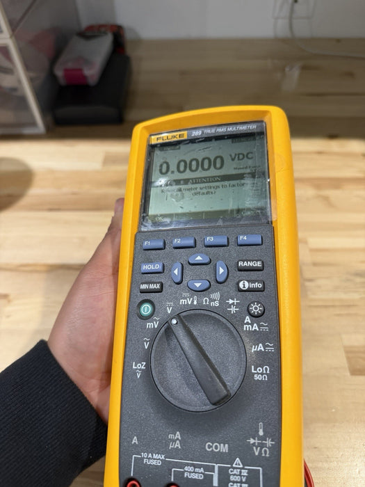 FLUKE 289 TRUE RMS ELECTRONIC LOGGING DIGITAL MULTIMETER WITH LEADS & CLIPS #6