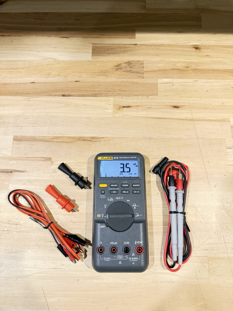 FLUKE 87V TRUE RMS MULTIMETER W/ LEADS (TESTED) SHIPS FAST