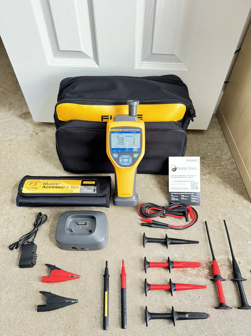 FLUKE 985 PARTICLE COUNTER AIR QUALITY METER HVAC IAQ WITH LEAD SET