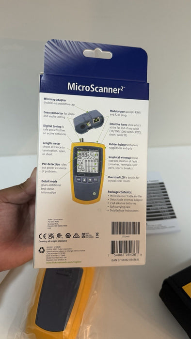 FLUKE NETWORKS MS2-100 MICROSCANNER 2 CABLE VERIFIER (NEW FACTORY SEALED) NEW