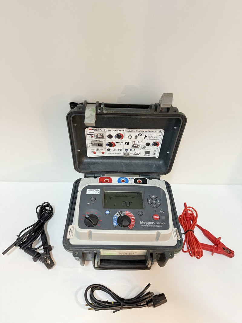 MEGGER S1-1068 10KV INSULATION TESTER WITH LEADS & CHARGER CALIBRATED 2024 TESTED