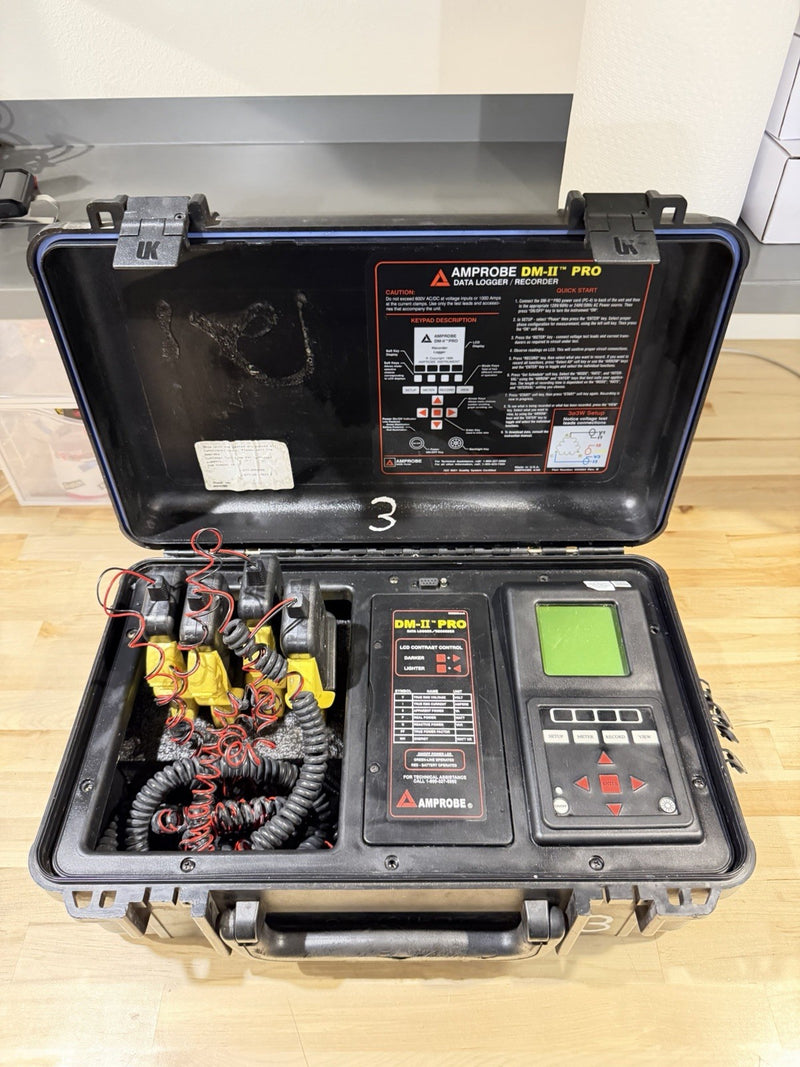AMPROBE DM-II PRO DAT LOGGER RECORDER WITH ACCESSORIES