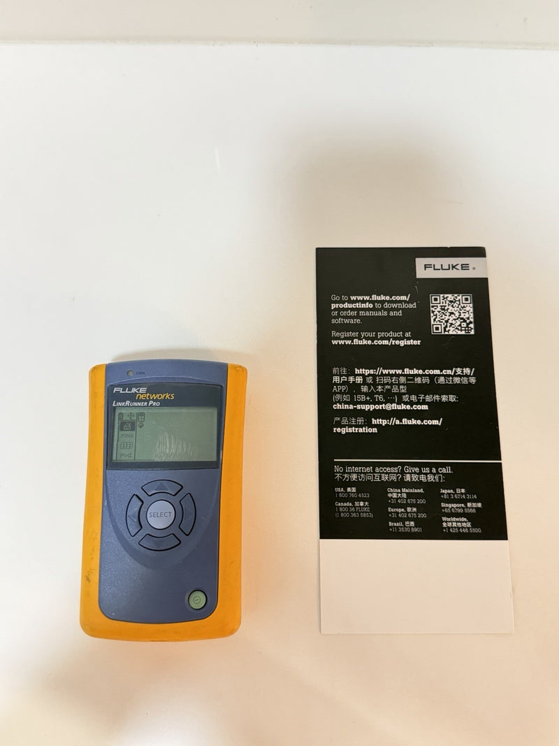 FLUKE NETWORKS LINKRUNNER PRO NETWORK TESTER TESTED