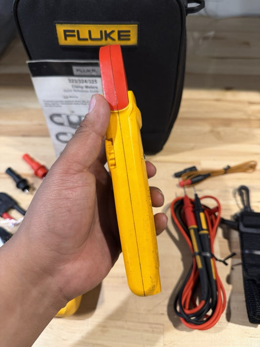 FLUKE 116/323 HVAC MULTIMETER COMBO KIT WITH ACCESSORIES TESTED