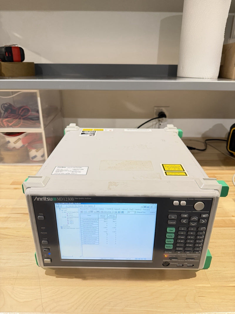 ANRITSU MD1230B DATA QUALITY ANALYZER WITH MU120118B & MU120122A MODULE