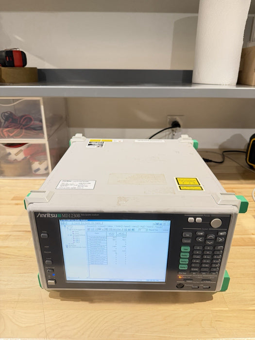 ANRITSU MD1230B DATA QUALITY ANALYZER WITH MU120118B & MU120122A MODULE