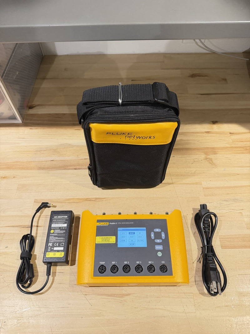 FLUKE BIOMEDICAL PROSIM 3 VITAL SIGNS SIMULATOR W/ CHARGER - TESTED