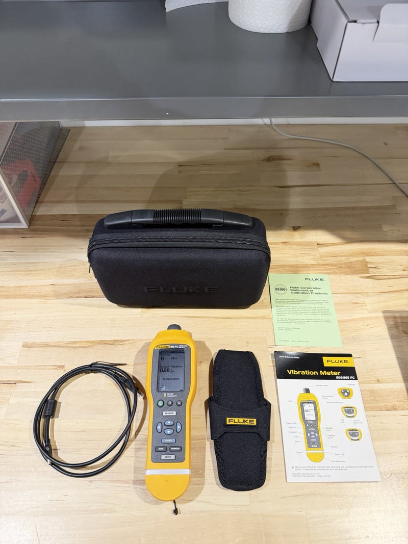 FLUKE 805 FC VIBRATION METER WITH ACCESSORIES