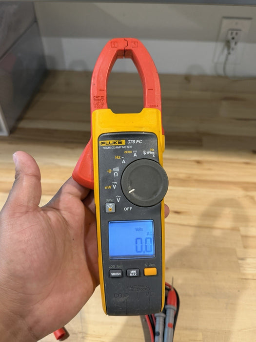 FLUKE 376FC WIRELESS TRUE RMS AC/DC CLAMP METER W/LEADS - SHIPS FAST