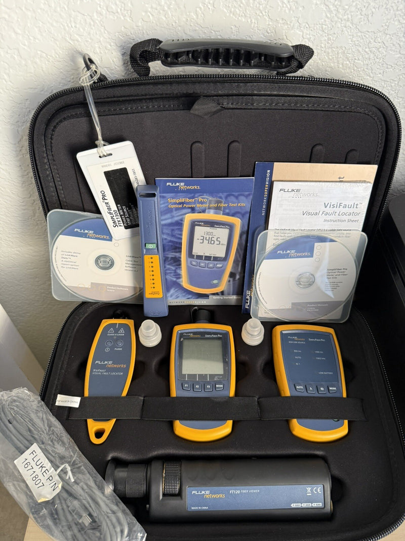 FLUKE FTK1300 SIMPLIFIBER PRO KIT WITH ACCESSORIES & BAG