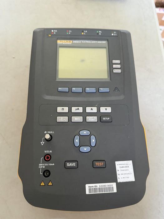 Fluke Biomedical ESA612 230V AC Electrical Safety Analyzer / CALIBRATED 2024
