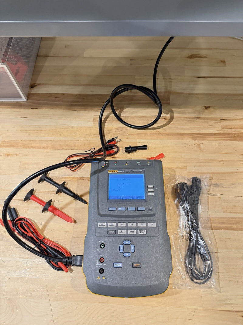 FLUKE ESA615 115V ELECTRICAL SAFETY ANALYZER TESTER WITH LEADS & CHARGER TESTED