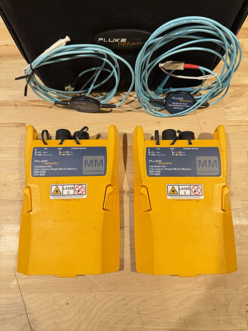 FLUKE NETWORKS CFP-MM CERTIFIBER PRO MM FIBER MODULE SET DSX-5000 8000 VERSIV