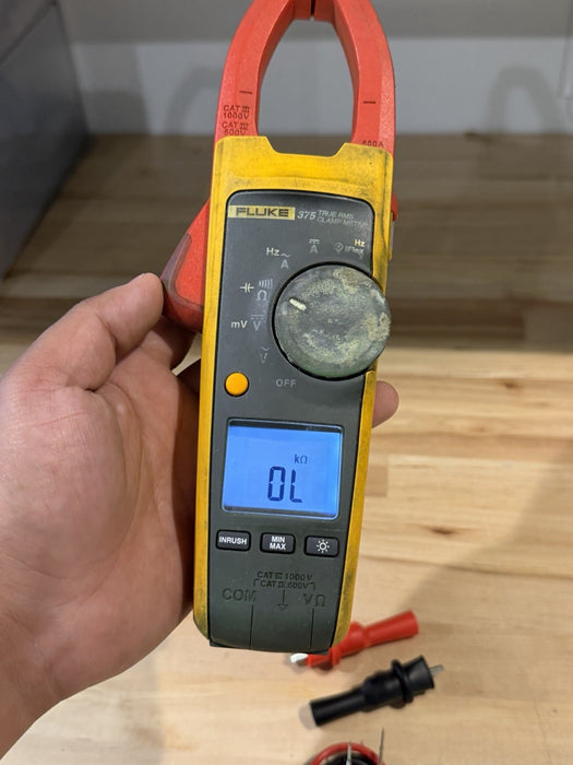 FLUKE 375 TRMS CLAMP METER W/ LEADS & CLIPS (SHIPS FAST)