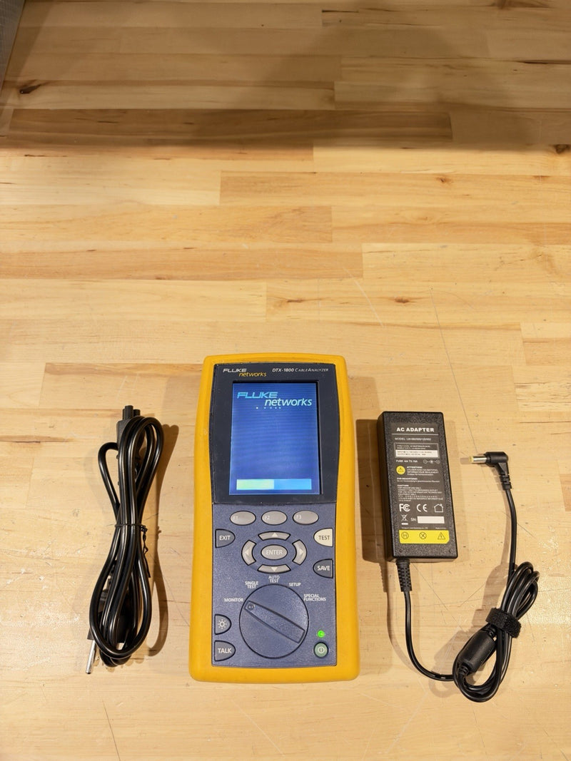 FLUKE NETWORKS DTX-1800 MAINFRAME & W/ CHARGER (PARTS ONLY) FOR PARTS