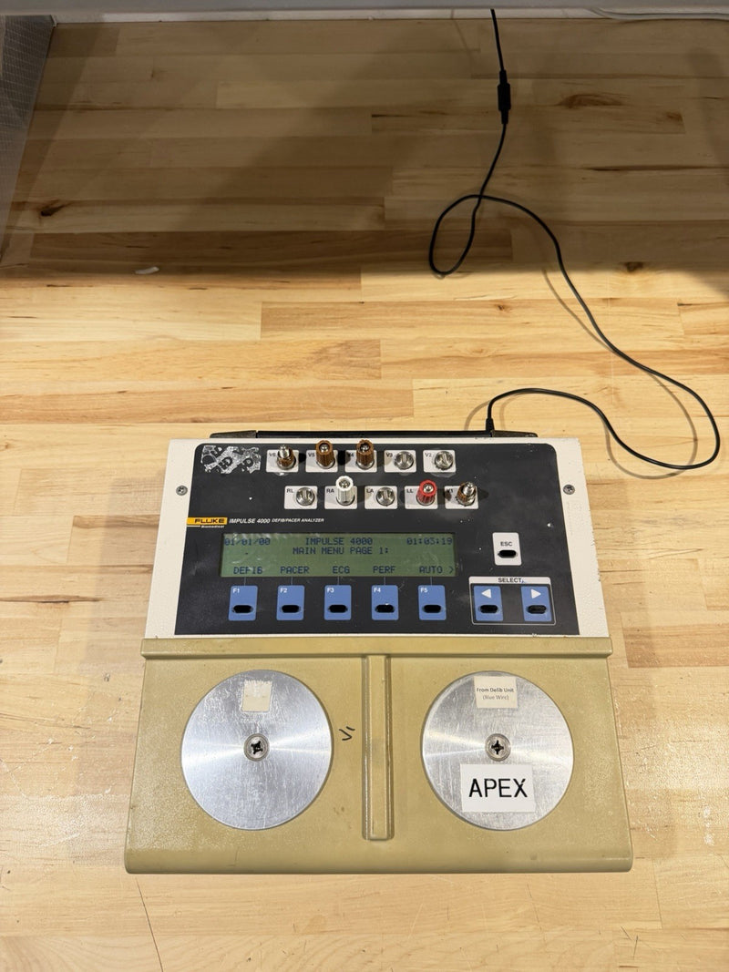 FLUKE IMPULSE 4000 DEFIB/PACER ANALYZER W/ CHARGER (TESTED) SHIPS FAST