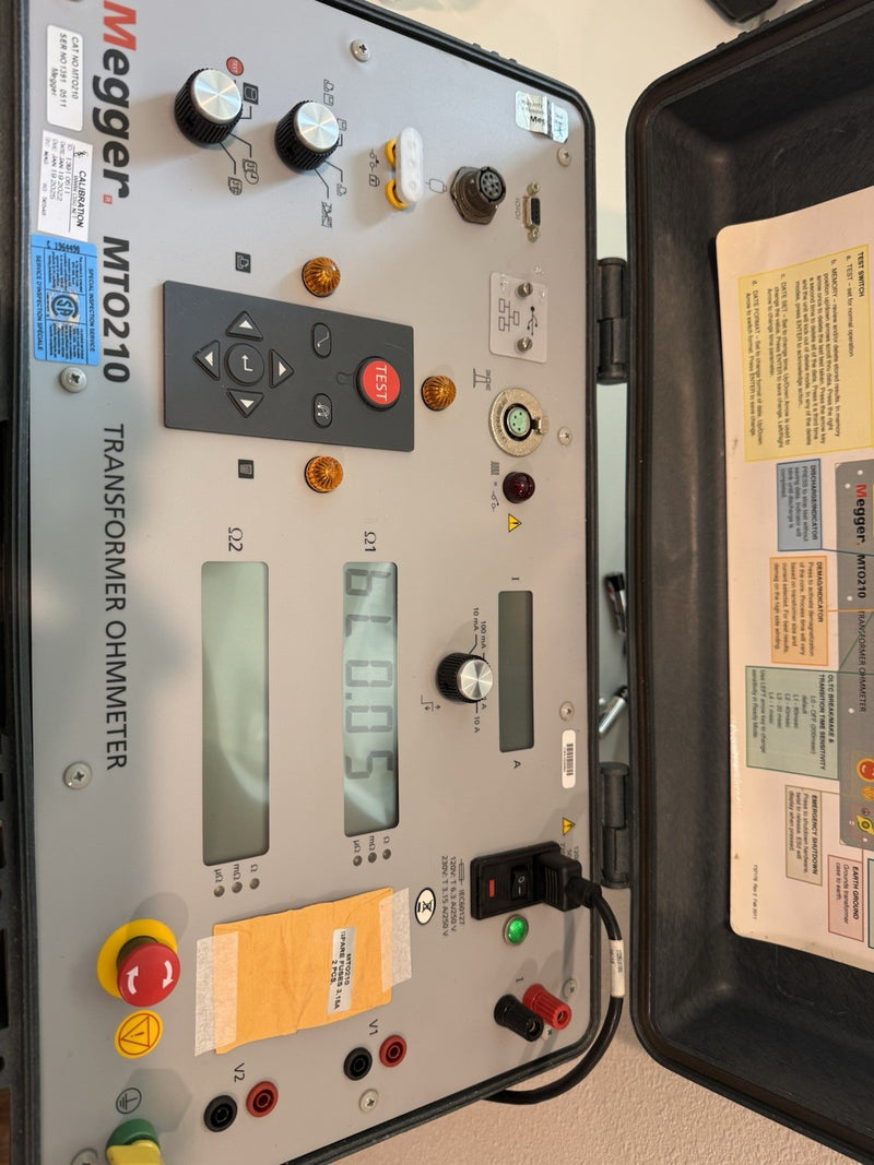 MEGGER MTO210 TRANSFORMER OHMMETER WITH ACCESSORIES CALIBRATED 2025 TESTED