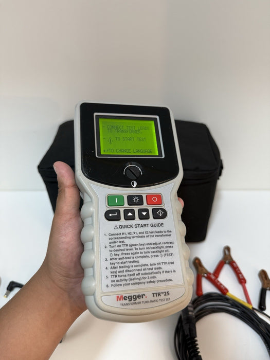 MEGGER TTR-25 SINGLE & THREE PHASE TRANSFORMER TURN-RATIO TEST