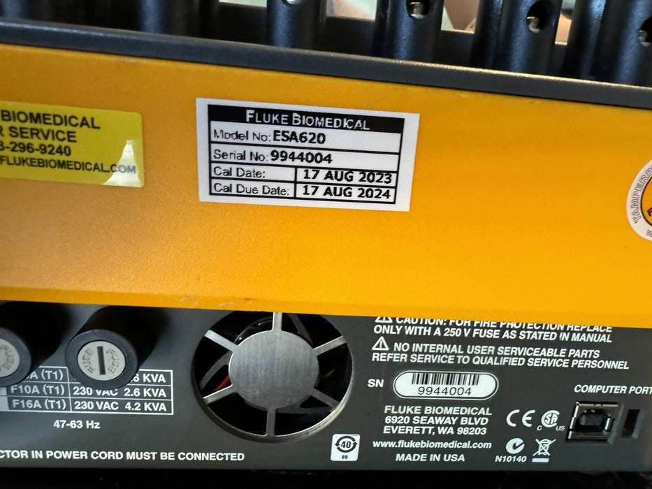 FLUKE ESA620 ELECTRICAL SAFETY ANALYZER CALIBRATED 2024