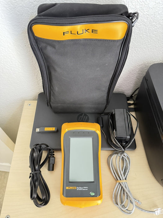 FLUKE ONETOUCH SERIES II NETWORK ASSISTANT ANALYZER WCASE & CABLES