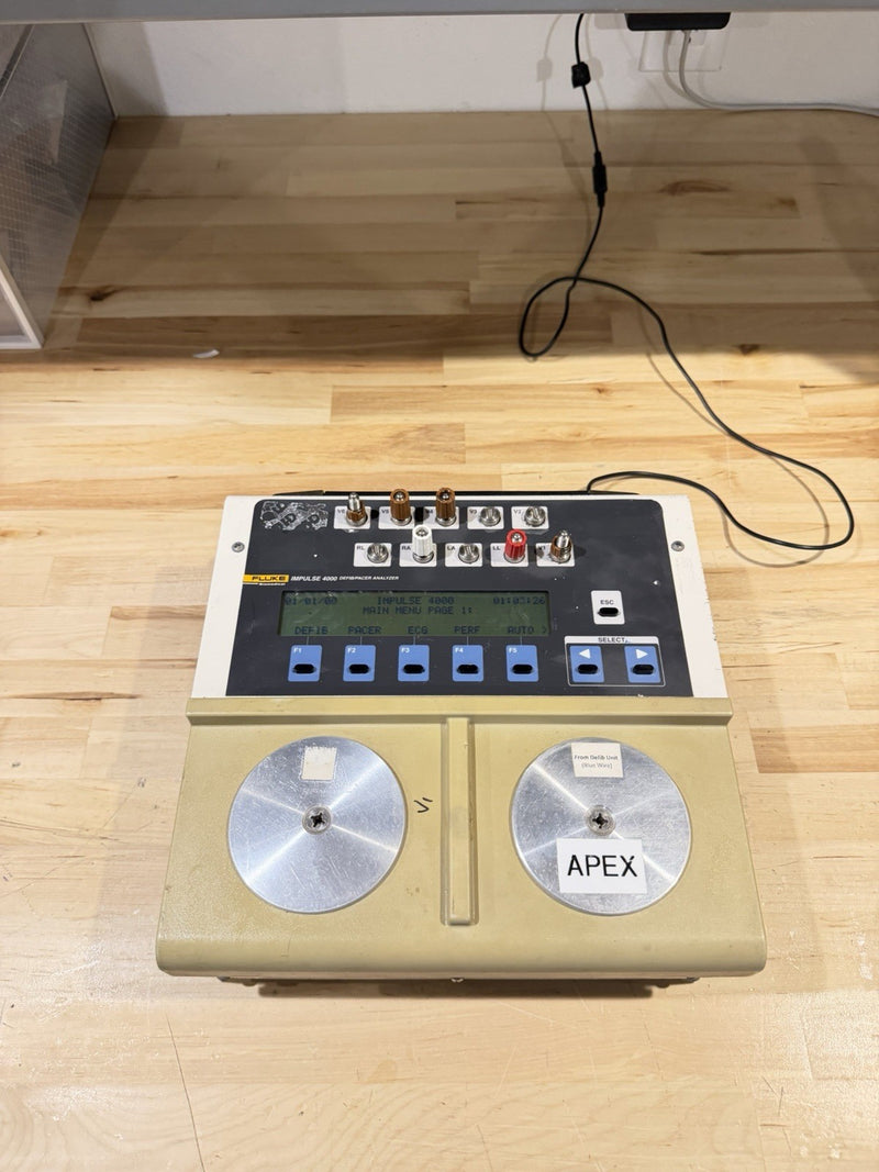 FLUKE IMPULSE 4000 DEFIB/PACER ANALYZER W/ CHARGER (TESTED) SHIPS FAST