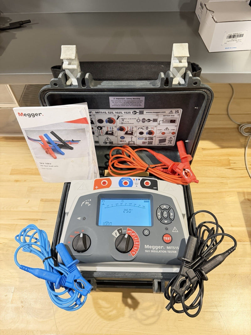 MEGGER MIT515 5KV INSULATION TESTER WITH LEADS & CHARGER TESTED